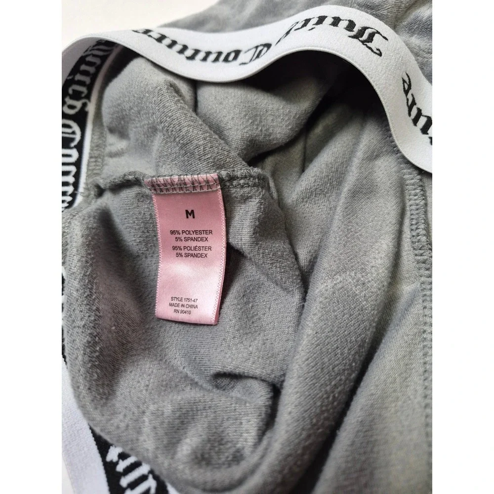 Juicy Couture Womens Grey Velour Logo‎ Embossed Sleep Shorts Size M 1751-47
